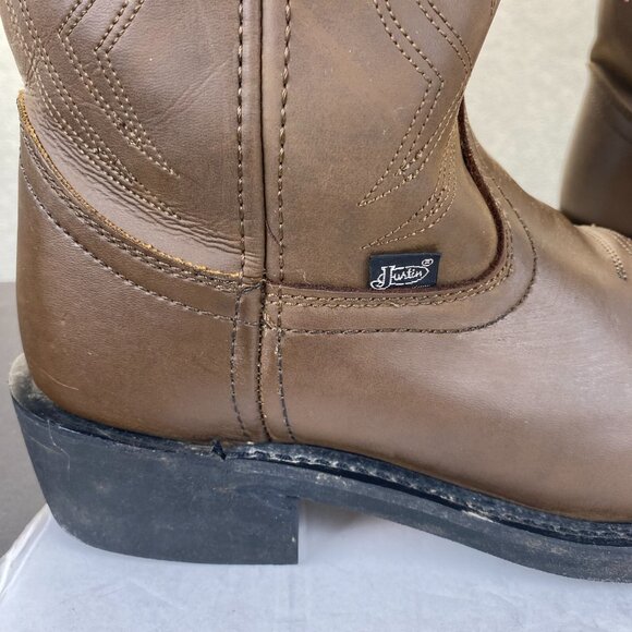 Justin Brown Leather Western, Cowboy  Boots JB1100 Mens Size 10.5  EE